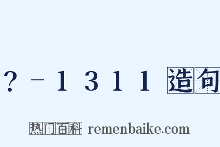?-1311造句是什么意思的图片